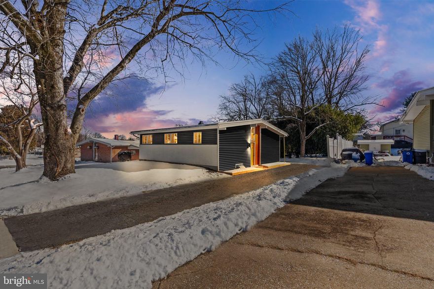 Custom Renovated Mid-Century Modern Home in a Fantastic Area! Home Offers Bright Open Floorplan. New Luxury Vinyl Plank Flooring. Custom Kitchen with Quartz Waterfall Countertops & Bar Height Seating. Stainless Steel Appliances. New White Shaker Soft Close Cabinetry. Recessed Lighting Throughout. New Plush Carpet. 4 Total Bedrooms. 3 Full Bathrooms. 2 Bedrooms on Upper Level w/ Beautiful Attached bath & Walkin Closet in Primary Bedroom. 2 Bedroom and Stunning Full Bath on Lower Level. Large Family Room on Lower Level w/Plenty of Storage Area. New Windows 2023. New Sliding Glass Doors on Main Level. Large New Deck in Rear with Cafe Lighting and Lovely Yard. Large Parking Pad w/ New Drainage System plus Street Parking. Great Commuter Location Close Proximity to I695, I70, Owings Mills and Baltimore. Make this your home today!