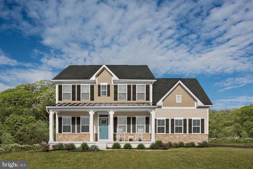 Taking precautionary measures to ensure the safety of our valued customers and employees, our model homes are open, but we are meeting one on one.  We are also doing phone and virtual appointments.   To be built, THE POWELL at The Blue Ridge with a roomy floorplan and custom flex areas, is just as inviting as it is functional. The optional full front porch continues the welcoming tone as it leads you into the grand foyer flooded with space and light. The family room flows into the kitchen and dining area, so the conversation never stops. Add a rear covered porch for those warm summer nights and use the family entry to collect everyday mess. On the second floor, four large bedrooms await, with the option to change one to a cozy loft. Your owner?s suite offers two walk-in closets and a luxurious bathroom.  Photos are representative only.