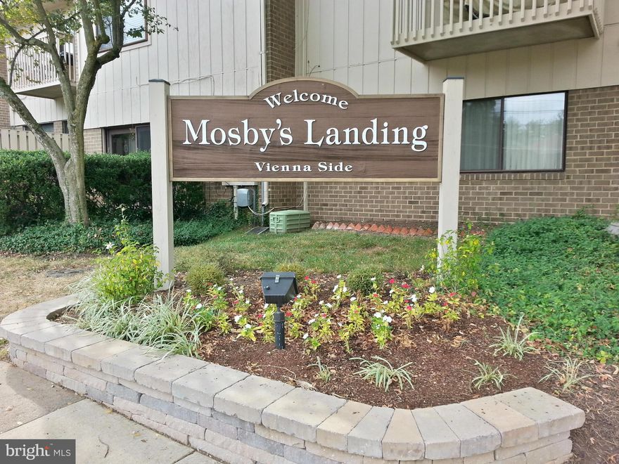 Own in Vienna! Conveniently located 2 bedroom 2 bathroom on one level with private patio in Mosby's Landing! Open floor plan, crown molding & laminate wood floors Washer & Dryer in-unit. Bus stop at community entrance & short walk to shops & restaurants in Town of Vienna. Vienna Metro 1.5mi away, near I-66, I-495 & Tyson's Corner*Condo fee includes parking, water, trash, sewer, swimming pool, CAM