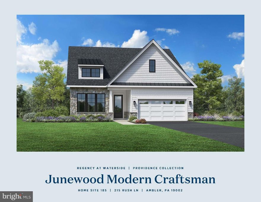 Welcome home to Regency at Waterside,  and the popular Junewood design.  This Quick Move-In Home is available now, and ready for immediate occupancy.  Open concept layout lends itself to todays preferred way of living featured in our Providence Collection. This home design boasts 2 bedrooms on the main floor as well as two full baths, and flex space.  The upstairs provides an additional bedroom , loft and 3rd full bathroom.  The main living area is perfect for entertaining or family gatherings as it flows from your new gourmet kitchen and casual dining area to your rear patio for Summer -time get-togethers.  The highlight of our community is our 10,000 square foot clubhouse featuring an indoor pool, bocce courts, putting green, dog park and so much more.   Price shown reflects generous builder incentive already applied.