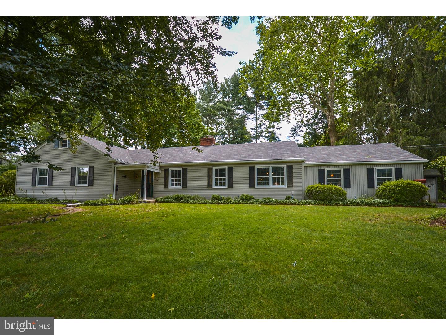 This lovely 3 Bedroom ranch home is located in the desirable Old Orchard section of Doylestown Boro. Walk or ride to the center of town to experience all the cultural and historic events in one of "Pennsylvania's Best Towns". The home, located on nearly one half acre of well manicured lawn and gardens offers plenty of space inside (2283 sqft) for comfortable living or entertaining. Hard wood floors throughout, a sunken living room with its own fireplace and paneled walls ,and a formal Dining Room greet all who enter. One of the most appealing features is the very large Great Room which has access to a well shaded back porch. A gas fireplace provides warmth and charm not only to the Great Room but also to the surrounding space. Entry to the basement is through the 2 car attached garage. A new 60 feet long driveway welcomes all visitors.