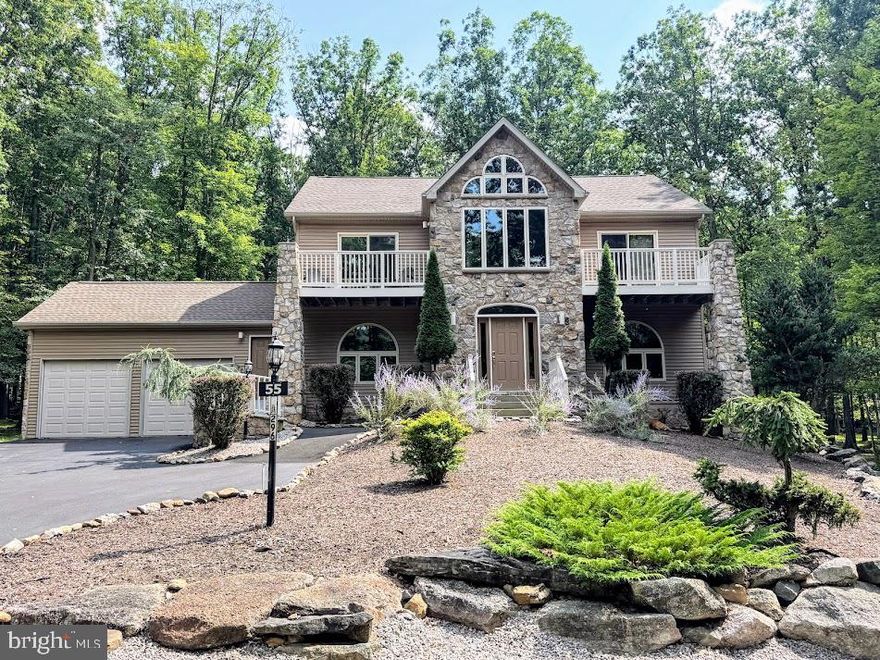 BEAUTIFUL ,METICULOUS LAKE VIEW HOME IN EAGLE ROCK RESORT. Welcome to this 4 bed,4 bath home tucked away on a quiet cul-de-sac , with breathtaking views of the lake. Step inside to find gleaming Malaysian Merbau hardwood floors, stone fireplace, large eat in kitchen w/large granite island ,ample counter space, porcelain tiles ,double convection oven and induction cooktop., so much more.The private deck and fire pit are perfect for outdoor gatherings.
Features also include, new roof, security system hooked up to wifi, 2 hot water heaters, stereo surround sound, stereo in garage and much more!
Eagle Rock Resort is a 4 season resort with many amenities to enjoy; 2 Golf courses, ski, snow tubing, indoor /outdoor pools , gym, spa, equestrian center ,tennis, pickleball , and basketball courts, bocce ball pavillion, corn hole court and so much more. You will always feel like you are on vacation!!!