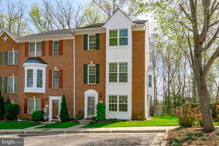 Welcome to 611 Bellerive Court, a beautifully maintained end-unit townhome tucked away in the community of Falcon Crest.

The main level features a spacious family room, a full bathroom and a bedroom (or office) with a walk-in closet. This level also includes a large storage closet, laundry and direct access to the fenced backyard, which backs to wooded views and offers a peaceful outdoor setting.

Upstairs, the main living area is filled with natural light and features a living room with a cozy fireplace, dining area, and kitchen. The kitchen includes stainless steel appliances, a tile backsplash, granite countertops and plenty of storage for added convenience. Just off this level, a large deck overlooks the trees and provides the perfect space to relax and enjoy your morning cup of coffee.

The upper level features a spacious primary suite with a vaulted ceiling and a large en-suite bathroom. The level is finished with two generously sized additional bedrooms and a full hallway bathroom.

Outdoor living is a standout feature of this home, with a fenced backyard, patio, and elevated deck, all surrounded by trees for added privacy.  Wildlife sightings, including deer, fox, owls, and even bald eagles, add to the feeling of being tucked away in nature. 

Ideally located near Bay Hills Golf Course, the B&A biking trail, the Chesapeake Bay, and just a short drive to Downtown Historic Annapolis, this home provides access to the lifestyle you have been looking for.  Quick access to commuting routes to Baltimore and Washington, DC, and proximity to world class shopping and dining make it a very desirable place to live.  Just over the famed Chesapeake Bay Bridge you will find Maryland's beautiful Eastern Shore, a great way to change up the pace for weekend fun. The Atlantic beaches and Blue Ridge Mountains are each a mere two hour drive away.

Don't miss your chance to live the Chesapeake Bay Lifestyle. Schedule your tour today!