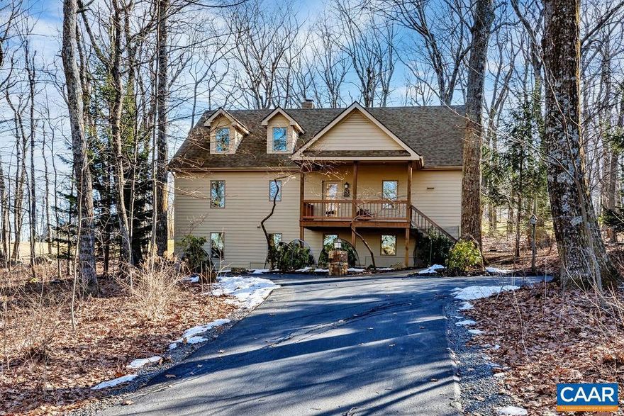 This charming golf course home has been the vacation residence for the owners since it was built. It has never been rented out and is in immaculate condition. The property has been carefully maintained over the years, featuring major renovations such as a new HVAC system (with a propane furnace), a new roof, an asphalt driveway, and a renovated kitchen, primary bathroom, and guest bathroom, as well as a new hot water heater and more.  The open and bright floor plan includes a large kitchen, a great room with cathedral ceilings and a stone wood-burning fireplace, and a main level primary suite. The expansive deck offers views of the beautiful golf fairway. The large basement is pre-plumbed and has windows, making it relatively easy to finish into 1-2 additional bedrooms, a bathroom, and a family room.  Located along the 2nd hole of the Devils Knob Golf Course, this home is within walking distance of the Devils Knob Golf Center, the Devils Grill fine dining restaurant, and the tennis center, which is just across the fairway. The home is being sold furnished.,Granite Counter,Oak Cabinets,Fireplace in Great Room