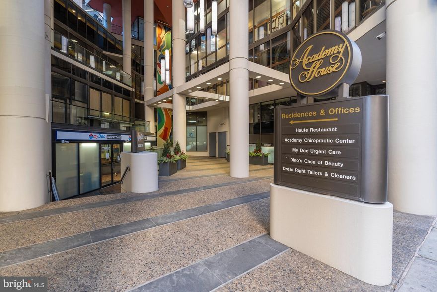 Commercial condo office space at Academy House. Multiple offices, reception area and conference room.