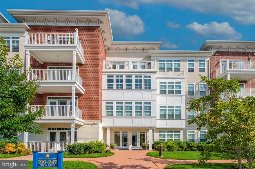 If you have been waiting for the perfect home to become available or are looking to downsize – here is the opportunity you have been waiting for! Condominium 237 at Westtown Reserve is available and move in ready. Westtown Reserve is a 55+ community consisting of two mid-rise buildings that are located just a few miles from downtown West Chester with easy access to routes 202, 322 and 95. Enjoy this care-free living in the proximity of the wonderful Borough of West Chester, ranked as one of the Top 100 Places to live in America. This Third Floor, End Unit is a MUST SEE! A stunning 2 Bedroom, 2 Bath with an open floor plan and southern exposure, so enjoy all day natural light. This home features a beautiful Living Space, generous size Gourmet Kitchen with Recessed Lighting, a Breakfast Counter, Granite Counter Tops with Stainless Steel Appliances, Large Main Bedroom, Guest Bedroom and a generous size Laundry Room. You can’t beat the open Formal Dining Room and Living Room combination with direct access to the wonderful outdoor covered Terrace. The master suite offers a Private Bath with a Double Sink Vanity and Double Closets, one of which is a Walk-In Closet. And let’s not forget, elevator access to all floors and common areas which include a Library/Gathering Room, Fitness Center and Solarium/Terrace. New owners will travel with confidence knowing that their home is in a secured building with surveillance cameras in the lobby entrance, garage and exterior. Enjoy the convenience of a private, secure underground parking-garage with 24-hour lighting and automatic overhead entry doors with remote access – new owners will have a private underground assigned parking space with spacious, secured storage locker. Trash rooms are also conveniently located on each floor. Key Updates/Additions made by the current owners: Stainless Steel Refrigerator, Ceiling Fans have been added in the Main Bedroom and Living Area, Washer & Dryer, Custom Window Treatments and all windows were recently Assessed and Resealed. This condo has it all- one floor easy living, secure entry to building, no worries about solicitors showing up at your door, no hassle about maintaining a yard and underground secure parking garage. And we can’t reiterate this enough…THE BEST LOCATION! Downtown West Chester offers so much to do with great restaurants and shops and is only minutes away; Wegmans, Whole Foods and much more shopping in under 10 minutes. Delaware is 15 minutes away; King of Prussia is 20 minutes away and PHL Airport under one hour. Adults under the age of 55 are also eligible for this property - some restrictions apply. Don’t miss out on this rare West Chester opportunity! Expected market date is 8/21/23.