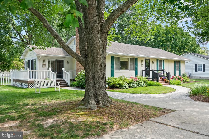 Welcome to 109 Holly Terrace!  This is a beautiful single-family home that is surrounded by beautifully landscaped gardens.   The level lot is completely protected by a beautiful fence which is perfect for keeping children and dogs safely enclosed.  This 3 bedroom 2 full bath house is graced with a lovely brick fireplace in the open living room which leads to a dining area,  fabulous sunroom and a back yard deck.  The gleaming kitchen is located just off the living and dining areas and provides ample room for making feasts for the entire family.  The 3 bedrooms and 2 baths are located down a quiet hallway away from the main living areas.
There is a washer/dryer conveniently located in the hallway leading to the bedrooms.  Cambridge is alive and flourishing!  Come join us and be a part of the ongoing renaissance!