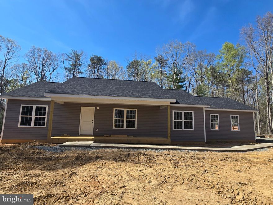 ** NEW CONSTRUCTION**Professional pictures available by May 1st!**

Welcome home to this newly constructed 5-ACRE property at Lake Orange, featuring 1,500 square feet of modern living space! ***Don’t miss this opportunity to customize your new home! Buyers still have time to select finishes, paint, flooring, and countertops, depending on the construction stage.

The gourmet kitchen includes a spacious island and high-quality stainless steel appliances, perfect for cooking and casual dining. This home offers three bright bedrooms, including a primary suite with a private bathroom and ample closet space. The additional bedrooms can be utilized as a home office or for guest accommodations. Relax on the charming covered front porch.

Located just a few miles east of the Town of Orange, this area is surrounded by beautiful farmland and hardwood forests. Enjoy outdoor activities with easy access to the lake, which includes a boat ramp, fishing pier, and picnic facilities.

Stay connected while enjoying tranquility. You are conveniently located: 
10 minutes to the Town of Orange | 30 minutes to Culpeper | 45 minutes to Fredericksburg and Charlottesville

Don't miss this opportunity—submit your offers today and start your new life in Orange, Virginia!