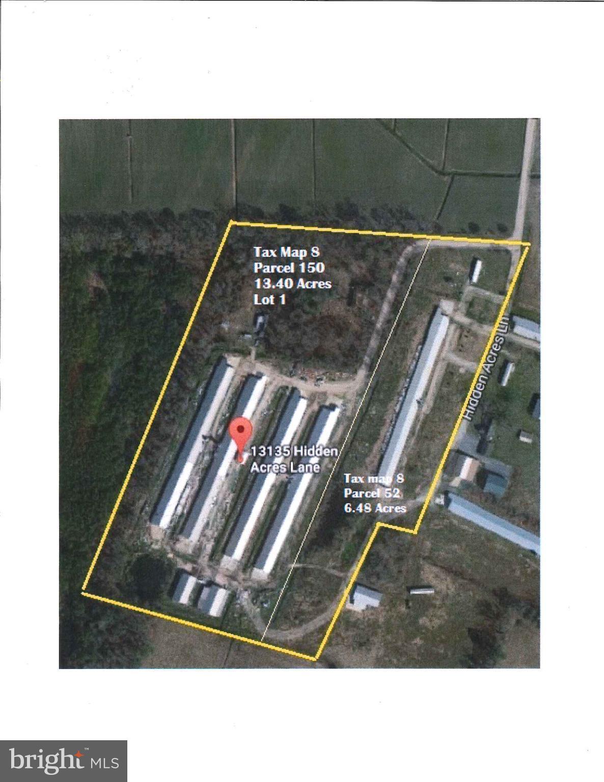 Breeder Farm. 19.88 Acres, two parcels, with four chicken houses on one parcel and one older chicken house on another parcel, new manure shed, generator, approval for second manure shed, mobile home, a second mobile home used for storage, camper, and some farm equipment. Was growing for a major chicken company. Located in very private setting. Offers hunting opportunities too. Not far to ocean beaches.