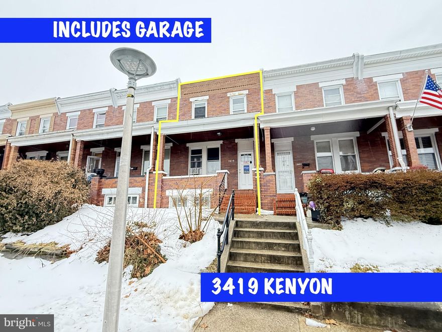 Fully renovated brick interior rowhome in Baltimore City featuring 2 spacious bedrooms and 1 full bath. This home offers over 1,100+ sq ft above grade with hardwood floors throughout the main and upper levels. The main level includes separate living and dining areas with great natural light.

The updated kitchen features granite countertops, stainless steel appliances, and ample cabinet space. Upstairs you’ll find two generously sized bedrooms and a beautifully updated full bath.

The partially finished basement provides additional flexible living space — ideal for a home office, rec room, or guest area — plus separate utility/laundry area.

Rear yard offers patio space and a detached garage with rear entry. Conveniently located near major commuter routes, shopping, and neighborhood amenities.

Perfect opportunity for both owner-occupants and investors.