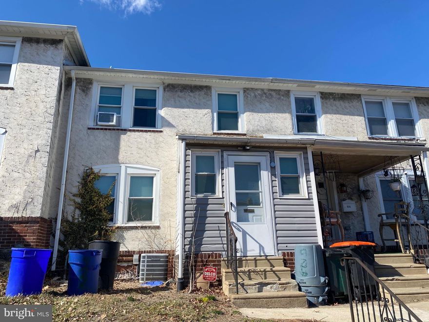 Great investment opportunity! Townhome in the Sun Hill, very close to Widener University campus.  3 Bedrooms, 1 Bath. Main Level has Living Room, Dining Room, Kitchen. Upper level has 3 Bedrooms and a hall bathroom. Basement is unfinished, laundry area, storage & utilities. 
Home is Being sold AS IS, Buyer is responsible to obtain City of Chester resale certification. Electric and heat are on but bring flashlight and use caution. Priced to sell for work needed. Taxes are approximate.