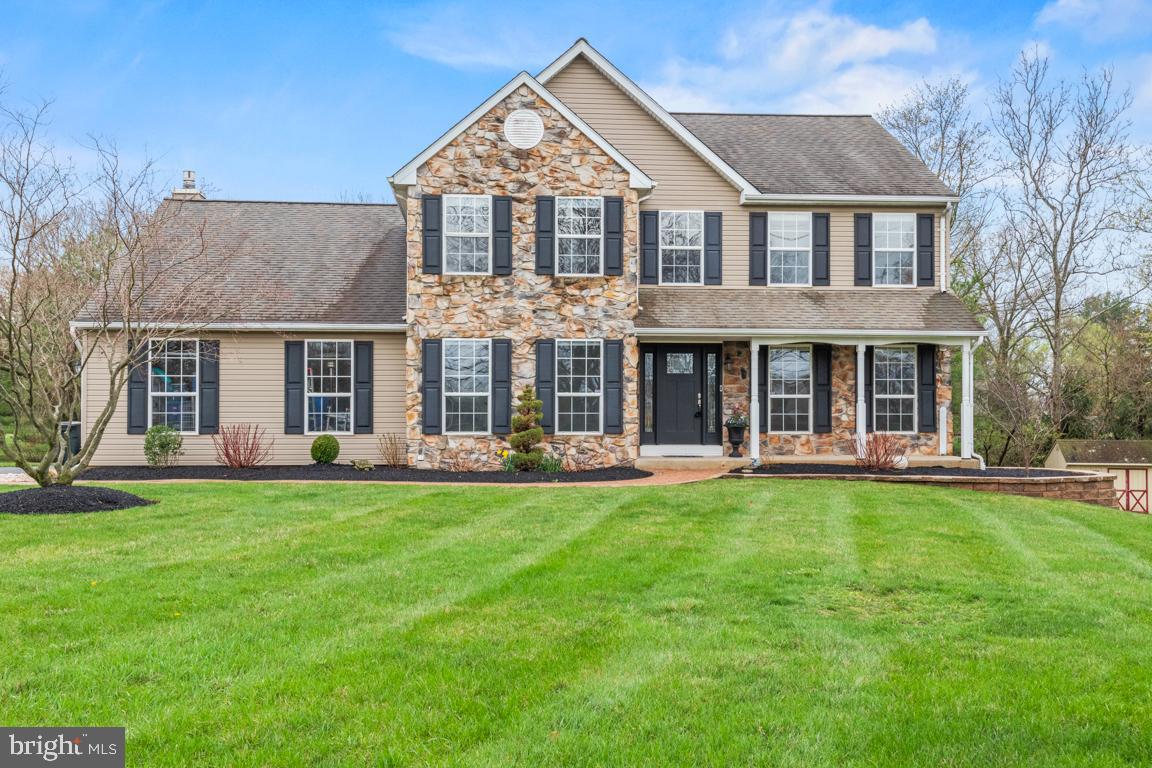 **NOTE: This property is back on the market due to buyer financing falling through** Welcome to 3044 Conrad Way a stunning home in the sought after Milestone Development. Nestled on a peaceful cul-de-sac this beautifully maintained 4-bedroom, 2.5-bathroom home offers a perfect blend of comfort, luxury, and convenience. Located in Worcester Twp and just minutes from Merck, this is the ideal place to call home. Step inside the 2-story foyer with hardwood floors that continue throughout the living room (currently used as dining room) and dining room (currently used as an office). The heart of the home is the eat-in kitchen, featuring tile flooring, a 5-burner gas stove, and convenient sliders leading out to the expansive Trex deck. Perfect for outdoor entertaining, the deck is equipped with a retractable awning, ideal for those sunny days. The family room boasts a stunning stone-surround gas fireplace, creating the perfect atmosphere for relaxation. An office, laundry room and half bath complete the first floor. Upstairs, the master suite is a true retreat, offering a walk-in closet and a beautifully renovated master bath (2024) for a spa-like experience. Three additional spacious bedrooms and a beautifully updated hall bath round out the second floor. The finished basement is a true bonus, providing ample space for a variety of uses, including a separate exercise room. Step outside to your private backyard oasis featuring a saltwater, built-in pool, hot tub, and plenty of space for lounging or entertaining. This backyard paradise is sure to be the highlight of your summer! Seller is offering a 1-year home warranty. Don’t miss out on the chance to make this exceptional home yours! Schedule your showing today!