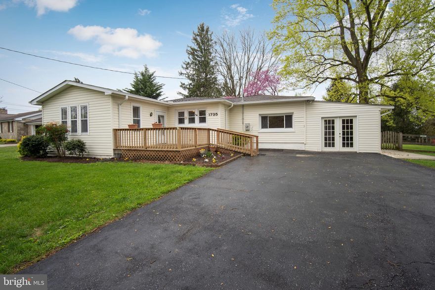 NEW, IMPROVED PRICE!!!  Charming, 1 story with wheelchair/handicap accessibility located on a fenced lot in Westminster! Home features many improvements including  a new heat pump/AC, new HVAC, new electrical panel, a pellet stove &  a barn style shed with electric. The rear patio boasts plenty of space to enjoy your large, back yard. French doors open into a workshop that was converted from a car port. Please note this property is being sold as-is!