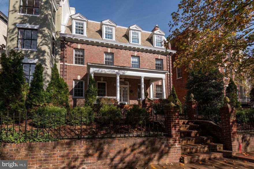 Stately Kalorama residence that combines old-world charm with a masterful renovation with elegant and well-proportioned rooms. Inviting entry foyer/hall, spacious light-filled kitchen w/ breakfast area, formal LR and DR, wood library, second level family room w/ wine cellar, 7 fireplaces, garden, upper level deck, 2-car garage. Lower level is a 2BR/2BA rental unit.