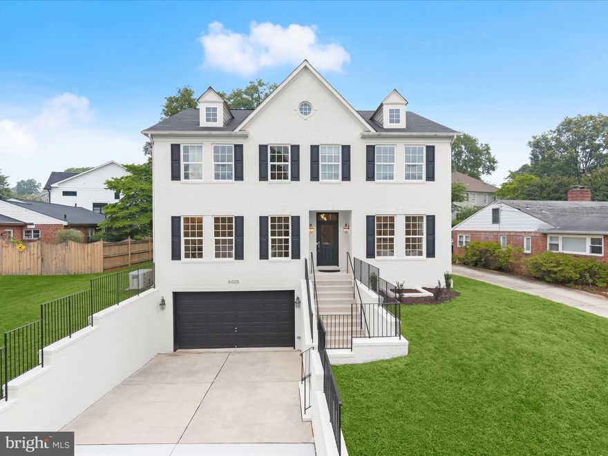 Built in 2011, this 5-6BR/6BA colonial has a main level BR/BA,  elevator, generator & 2-zoned heat/ac.  Almost 5,800 sq ft of finished space includes a level walkout 1st floor, fabulous island kitchen with quartz counters & breakfast area opening to a large family room with gas FP.  Separate den/office with additional full BA.  Formal LR & DR's.  Upstairs is a spacious primary BR suite with sitting room, balcony, generous closets, & bath with soaking tub/sep shower.  All BR's are large & with walk-in closets.  Upstairs laundry room. Finished lower level with lots of options:  walk-out double family room plus two extra rooms, full BA & 2-car garage (EV charging outlet).  Backyard has swim spa, large patio & grass area for kids or pool.  Walk to Bradley Hills ES  & close to Pyle MS/Whitman HS.  Brand new a/c unit for upper level.