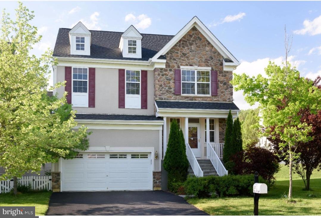 Don't miss this beautiful twin home located in the sought-after Byers Station community, within the
acclaimed Downingtown East and STEM Academy school districts. A welcoming covered front porch
opens to a bright and airy floor plan, featuring hardwood floors throughout most of the first floor.
The foyer, complete with dual closets and windows, leads into a formal living room and a two-story dining
room with large windows and soaring ceilings. The spacious gourmet kitchen is equipped with stainless
steel appliances, double oven, cooktop, tumbled marble backsplash, granite countertops, recessed
lighting, a center island, upgraded desk area, and a walk-in pantry. The open kitchen flows seamlessly into
the inviting family room with a cozy gas fireplace, which connects to a desirable first-floor bedroom and full bath. Upgraded wooden stairs lead to the second floor, which boasts brand-new luxury laminate flooring installed last year. The expansive master suite features a tray ceiling, recessed lighting, and a large walk-in closet. The fully upgraded master bath includes a jetted whirlpool tub, custom tile, granite countertop, upgraded maple cabinets, and a frameless shower door. Three additional generously sized bedrooms, a full bath, and a convenient laundry room complete the second floor. The unfinished basement provides extra space for storage, a home gym, or other possibilities. Enjoy community amenities including two pools, two clubhouses, volleyball, tennis and basketball courts, several walking trails, and playgrounds. Conveniently located just minutes from Route 100, Route 30, and the PA Turnpike. Landlord covers HOA fees. Tenant is responsible for utilities, including gas, electricity, garbage, and sewage. Landlord prefers a lease term of one year or longer. Small pets are allowed, with an additional pet deposit required.