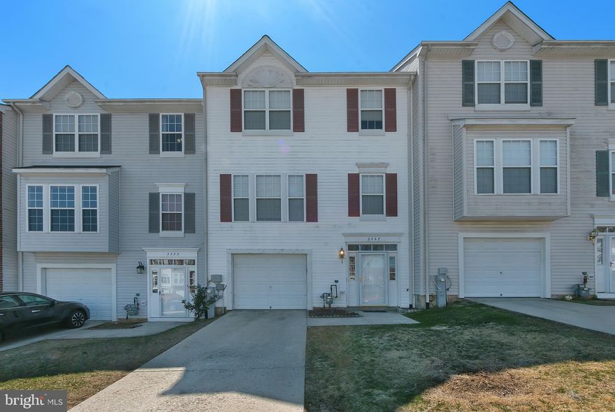 Well maintained, ready to move in 3 level town home with 3 bedrooms , 2 full and 2 half baths, attached car garage. Home available from 4/3/2021.