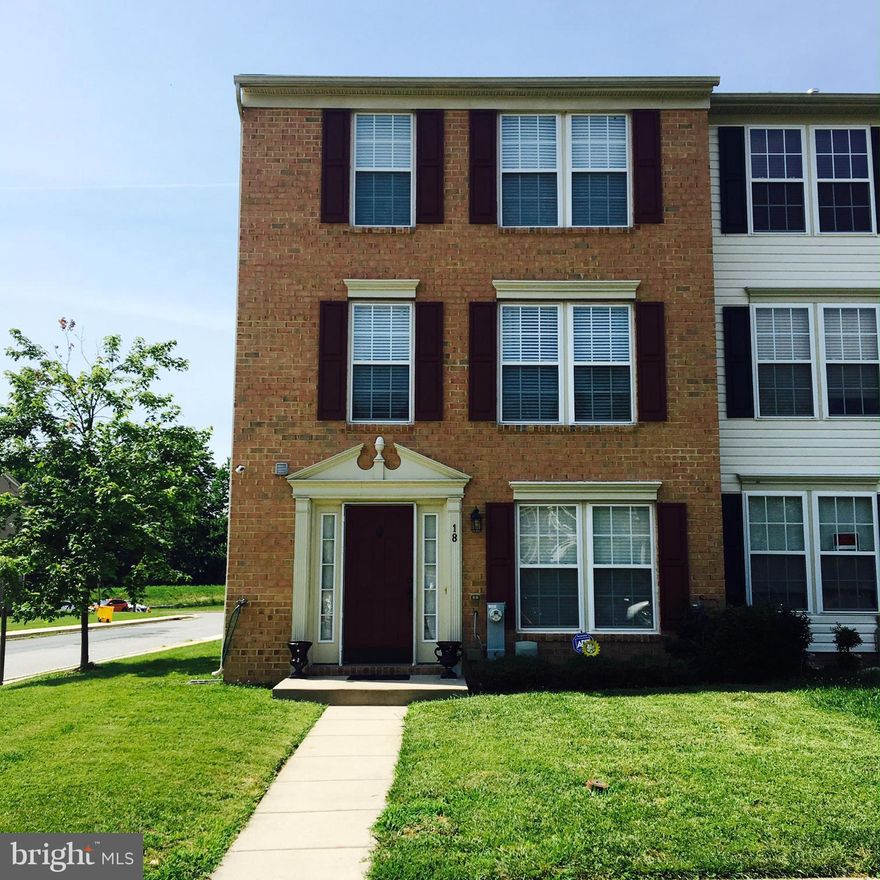 Lovely, end-unit townhouse with 4 bedrooms, master with walk-in closet and attached master full bathroom, recessed lighting, updated eat-in kitchen, breakfast room, finished lower level basement with front and rear walk-out and more.  All the bells and whistles you desire!  Near shopping, APG.  Don't miss out, put this house on your showing tour. Third party approval required.