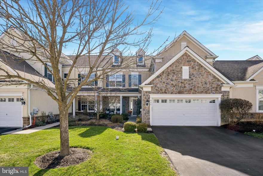 Discover exceptional living at The Reserve at Gwynedd, widely regarded as the area’s premier active-adult communities. This beautifully maintained  4 - bedroom, 2½ -Bath Carriage home offers a wonderful combination of comfort, privacy, and outstanding value.  Many aspects of this home makes it special. With nearly 3,400 Sq Ft of living space you have plenty of rooms for your enjoyment and storage galore. You won’t feel like you are downsizing or you can just live on the first floor and save upstairs for family and friends.  Yes young children are welcome to visit to stay over with you.    To top it off, it is truly move-in ready.  Great Community, Great Layout, Great Location and Great Condition, what else could you ask for?  This home is truly move-in ready. You will feel the elegance as you walk in.  Walking up to the house you will approach the covered front porch for comfort and privacy.  Once inside the two story foyer is spectacular.  The dining room is so inviting with its trey ceiling and wonderful lighting.   The kitchen has all a chef could want.   It has all stainless steel appliances, a double oven, under counter lighting and a beautiful quartz counter top.  Within the kitchen area is an inviting breakfast room.   This leads to the large great room with lovely built-ins.   A special addition is the wonderful sun-room leading to an oversized patio.  With the surrounding trees this feels like so private.   In addition to the house, the community itself is amazing.   The Reserve at Gwynedd is  one of the few communities that has a Full Time Activities Director.  The Facilities are great - Indoor and  Outdoor pools plus hot tub and sauna, a Gym, multiple Card rooms, a Ballroom, a Library and a Large Living room with a Fireplace, and a Billiards room.  The activity list is too long to cover but some of the highlights are many different games - Bridge, Canasta, Maj Jong, Rummy Cub, Poker, Gin and Pinochle.  Organized physical activities  including Water Aerobics, Strength Training, Meditation, Tai Chi, Billiards, Ping Pong.  There are also trips to NYC and to various Cultural events in and around Philadelphia. There are lectures on various interesting topics.  Plus parties at the Ball Room though-out the year.  Make your appointment now to see the house and the wonderful facilities.