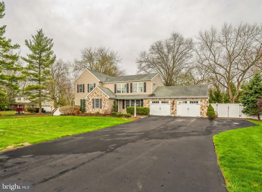 Welcome to this stunning 5-bedroom, 3.5-bath single-family home, nestled on over an acre located within walking distance of charming Skippack Village, multiple recreational parks, biking trails, and the Skippack Golf Club at Evansburg State Park. Originally built in 1962 and completely renovated and thoughtfully expanded in 2012, this home seamlessly blends classic charm with modern convenience.
As you enter the spacious foyer, you're welcomed by a bright and inviting living room complete with plenty of built-ins, offering enhanced storage. The formal dining room provides the perfect setting for memorable gatherings, while the beautifully updated eat-in kitchen is a chef’s dream. This kitchen features a large island, elegant white wood cabinetry, brushed granite countertops, and a spacious pantry. This space is as stylish as it is functional. 
Relax in the Florida room (three-seasons room), fully screened with windows to let in natural light and fresh air.. Step outside to unwind on one of the two patios or soak in the hot tub, all while enjoying the privacy of your expansive, park-like backyard with mature trees and landscaping.
The private office behind the garage is a great feature that provides a quiet and productive space. The finished basement adds extra versatility with a cozy sitting area, home gym, and a separate utility area for mechanicals and storage.
Upstairs, you’ll find 5 nicely-sized bedrooms. The primary suite offers a luxurious retreat with a full bathroom featuring double sinks, granite countertops, a soaking tub, a stall shower, and a private water closet. For added convenience, this suite also includes a custom walk-in closet. A guest room with an en-suite bath provides comfort and privacy for visitors.
This home offers plenty of parking with a two-car garage and a wide, paved driveway, as well as ample storage space, including a generously sized shed.
With its spacious layout, prime location, and thoughtful updates throughout, this home is the perfect blend of comfort and convenience. Don’t miss the opportunity to make this rare find your home today.