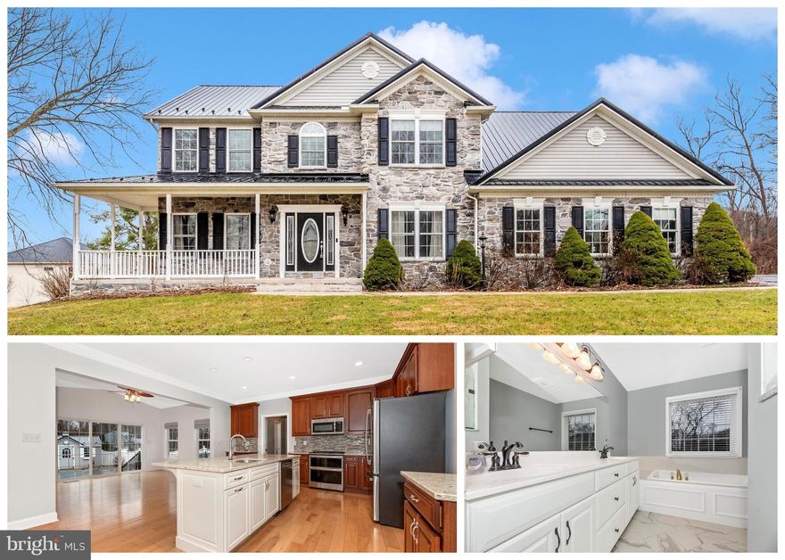 PRICE REDUCED!  This stunning home offers the perfect blend of luxury, functionality, and thoughtful upgrades throughout. The main level features 9-foot ceilings, newer hardwood floors, with a spacious open layout that includes a formal dining room, formal living room, family room, sunroom, and an expansive kitchen with quartz countertops and a massive center island. Additional highlights include a coat closet, half bath, mudroom off the garage, and a convenient first-floor laundry. Upstairs you’ll find four generously sized bedrooms, including a large primary suite with a sitting room, along with two beautifully upgraded full bathrooms and a second-floor laundry option. The fully finished basement features durable LVP flooring and is an entertainer’s dream, complete with a TV and surround sound system, pool table, wine fridge, beverage fridge, and TV mounts—all of which convey with the home. Outdoor living truly shines here. Enjoy a covered rear porch with Trex decking that leads down to a stamped concrete patio, overlooking a fenced yard with a 10’ x 14’ shed. The in-ground saltwater pool has been recently upgraded with a new liner, new salt cell, and a new robotic cleaner—ready for summer fun. As a bonus, you can enjoy views of the Ski Liberty fireworks right from the back deck when they light up the sky. The home is equipped with propane heat and a main-level propane fireplace, serviced by a buried 500-gallon propane tank, as well as a whole-house generator for added peace of mind. An elevator services the garage, first floor, and second floor, offering exceptional convenience and accessibility. Additional features include a newer metal roof, double-hung windows, well water with public sewer, and a new water treatment and softener system. This home truly checks every box for comfort, convenience, and year-round enjoyment.