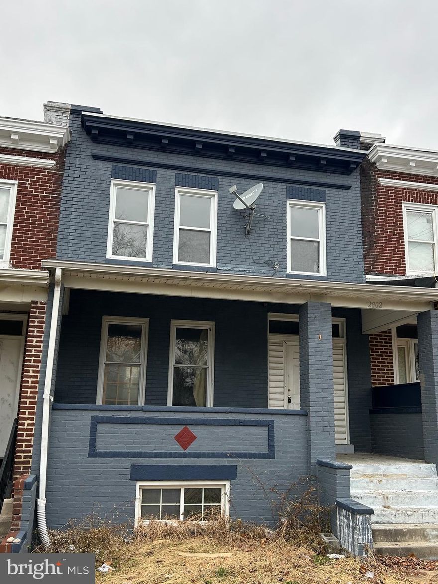 Welcome to this fantastic rehab property located in the heart of Baltimore. With 4 potential bedrooms, this property offers an excellent opportunity for investors seeking high returns or potential rental income. The spacious layout provides ample room for tenants or future homeowners to create a comfortable living space. The property's convenient location ensures a steady demand from tenants, making it an attractive investment option. Go check it out today before it's gone! **CASH OR HARD MONE ONLY**. SELLERS STRONGLY RECOMMEND USING NEW WORLD TITLE OR ONE OF THE TITLE COMPANIES LISTED IN THE SELLER ADDENDUM.