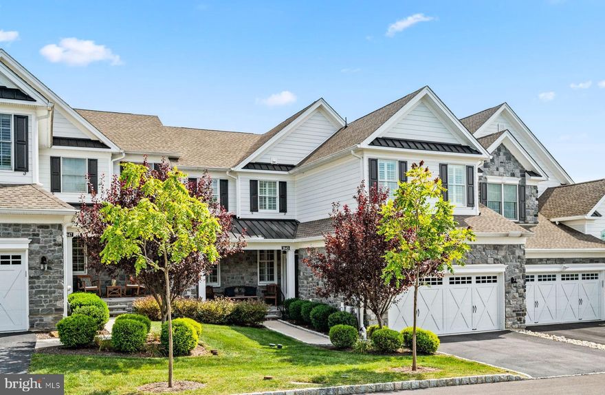 Talk about “Turn-key” …. This stunning four year young “Dormont” model in the Devon Collection is not just “move-in” ready, the selections and detail are so refreshing, it will leave you wondering if you’re still in Newtown Square, PA!  “Save the best for last” never rang more true, as this home’s lot location was released as the construction neared the end and it is one of the most desired in the community, bordering the beautiful grounds of Episcopal Academy where you can hear the chapel bells in the morning, and surrounded by walking trails, exceptional outdoor scenery, in a quiet and peaceful location, far from any traffic or road noise! Come indulge yourself in this tastefully designed home with elegant upscale features that will blow your mind!  From the moment you open the door, the staggering 4” Mullican Knob Creek Maple floors grab your attention and draw your eyes to the open concept living spaces that ensue.  The front Entrance Foyer has beautiful crown mouldings and gracefully expands into the large informal Dining Area and expansive fireside Great Room. The first floor Study is also accessed off the foyer as well the tastefully done Powder Room. The handsome fireplace is the focal point of the Great Room boasting a 36” gas log set and floor-to-ceiling Mesa Verde Ledge Stone with a sturdy wood mantle.  A solid oak beam separates the Great Room from the Kitchen.  Both of these rooms were structurally expanded per the builder’s options.  The state-of-the-art gourmet Kitchen is perfection and complete with a large center island with a breakfast bar, one-of-a-kind shiplapped ceiling, white cabinetry with Silestone counters, a glass corner cabinet, subway tiled backsplash, top-of-the-line Jenn Air appliances, and a pantry closet. The Kitchen is open to a large Breakfast Room where the shiplapped ceiling continues and there is a sliding glass door to the rear deck overlooking open space.  Upstairs you will find a bonus Recreation Area/Sitting Room, a sprawling Primary Bedroom Suite with a vaulted ceiling, beautiful wall paper accent wall, an enormous walk-in closet completed by Closets by Design, and a luxurious Primary Bathroom with an oversized walk-in shower with bench seating and frameless glass door, all upgraded Kohler fixtures, a separate commode room, and a large linen closet. The convenient Laundry Room is outside the Primary Suite and includes upgraded wall cabinetry and a farmhouse sink. Two additional bedrooms on this level, one with a vaulted ceiling, both with walk-in closets, are served by a Hall Bath and linen closet.  Almost everything in this home was upgraded! All windows are Anderson and clad with custom plantation shutters!  The Liseter community offers upscale amenities including a 9,000 square foot restored barn serving as a Clubhouse, a 2nd clubhouse, fitness center with classes, sports courts including tennis, pickleball, basketball and bocce, an infinity pool, walking trails, and a lovely pond for fishing. The Barn is available for parties and events and hosts a “First Friday Social” each month. There is also an outdoor Pavilion for neighborhood events, food trucks, and for your daily enjoyment. This spectacular home is convenient to the airport, corporate centers, Episcopal Academy, towns of Newtown Square, Wayne, Paoli and Devon and many area golf courses. Don't miss this opportunity!