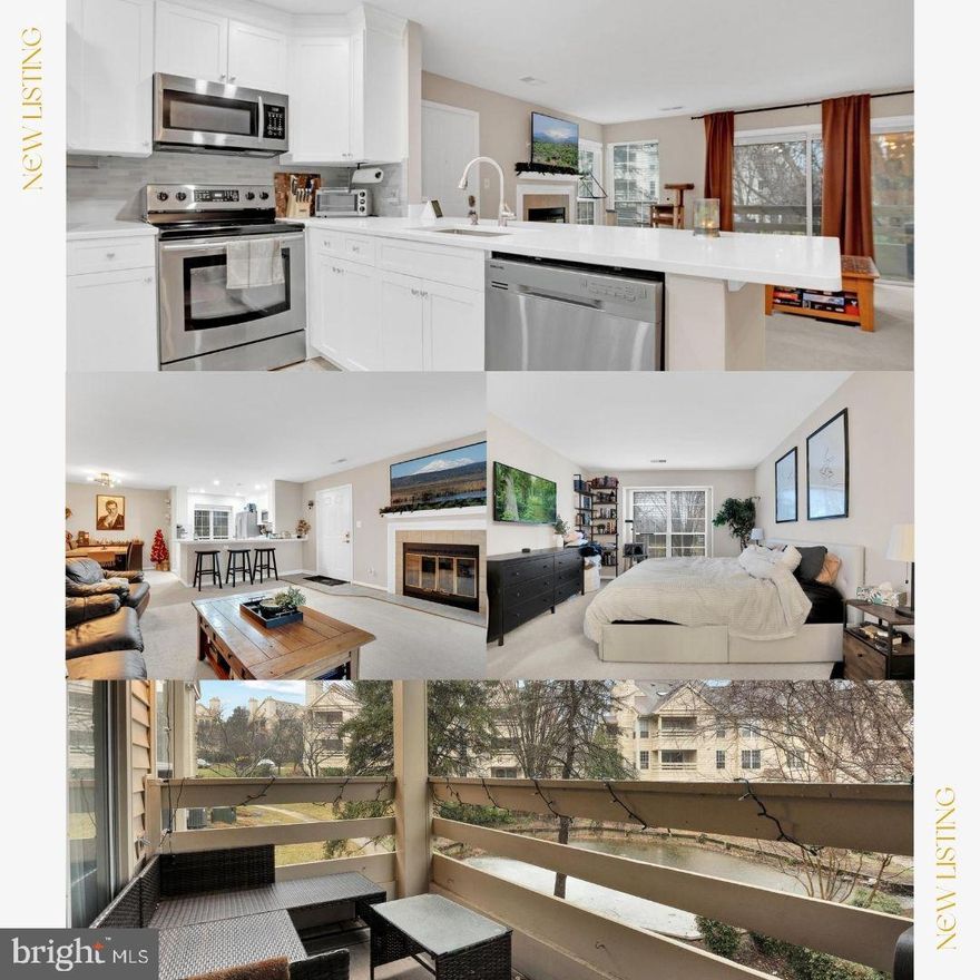 *New Price Improvement, Don't miss out!* Welcome to this beautifully updated 2-bedroom, second-floor end-unit condo in the sought-after Pinecrest community! Nestled in a prime location, this home offers tranquil views of a serene pond surrounded by lush landscaping and mature trees. Enjoy the sounds of the fountain from your private covered deck—your own peaceful retreat.

The spacious living room features a cozy wood-burning fireplace and large sliding glass doors that flood the space with natural light. The bright, renovated kitchen includes stainless steel appliances, extra large quartz countertops, white cabinets, and double windows. The owner’s suite boasts two closets one walk-in and a stylishly updated master suite bathroom. The renovated hall bath and in-unit stackable washer and dryer complete the package.New HVAC 2024

Community amenities include an outdoor pool, tennis courts, tot lots, and walking trails to scenic ponds. You'll also enjoy a dedicated parking spot and ample visitor parking. Conveniently located near major routes, shopping, dining, and attractions, and within walking distance to Pricest Golf Course, this move-in-ready condo has it all.

With low condo fees that include trash, recycling, snow removal, and access to community amenities, this gem is move-in ready and waiting for you. Price to sell.