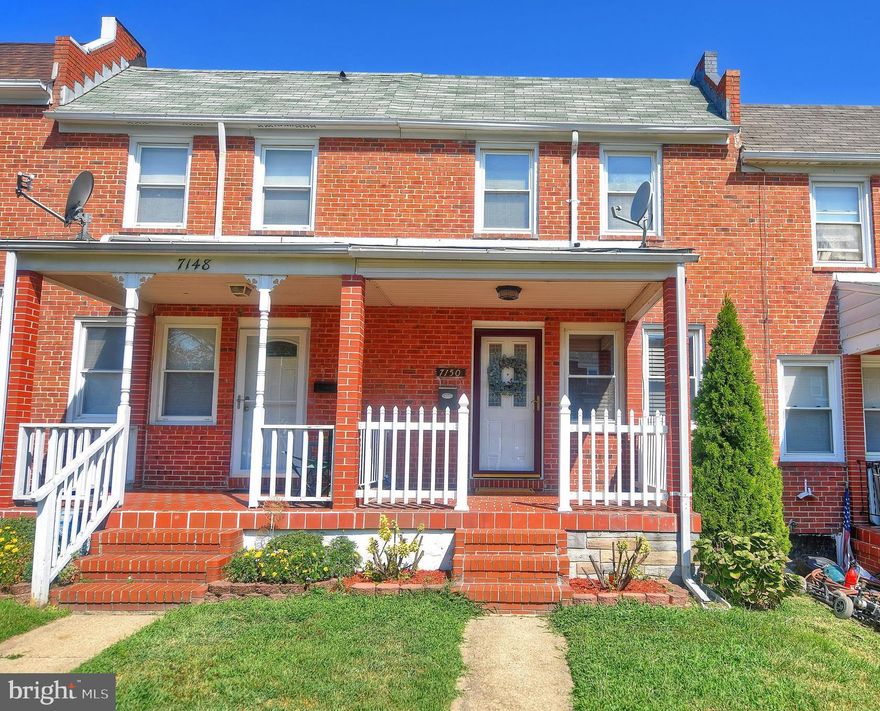 Adorable & affordable!  7150 Gough Street offers lovely hardwood floors, new carpet, fresh paint, and appliances convey. This home is clean, filled with natural light and ready for you to move in and enjoy. The lower level has storage/laundry area, half bath, and a walk-out to the rear yard. The outside of this home has a  sweet covered front porch and the rear offers a fenced yard and deck.  Show, love, buy!  Home is Where Your Story Begins!
