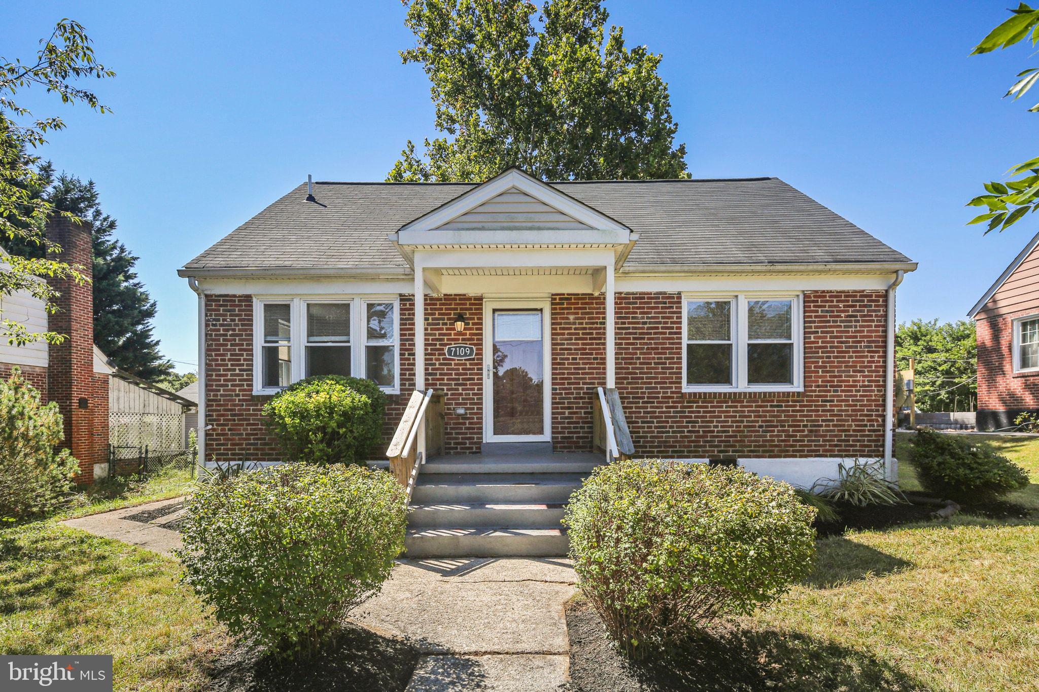 Welcome home to this charming 3-bedroom, 2-bathroom Cape Cod, a perfect blend of classic style and modern updates! Step inside to discover freshly painted walls and wide plank hardwood floors that flow throughout the main level, making this home feel both cozy and inviting. The kitchen, boasting stunning granite countertops, white shaker cabinetry with white subway tile backsplash and stainless steel appliances offers both beauty and functionality. Two spacious bedrooms with ceiling fans also feature an abundance of windows providing lots of natural light. The renovated hall bathroom completes the main level. The upper level includes a spacious primary bedroom with abundant closet space and recessed lights, a full-size washer and dryer, and an upgraded full bath. Sitting elevated and back off the road this home offers a large, landscaped yard nearing a quarter acre that provides a perfect space for outdoor entertaining, gardening, or play. The all brick exterior is both beautiful and low-maintenance, and the attached storage space has plenty of room for your outdoor tools, bikes or recreational toys. This home's prime location offers easy access to Baltimore's vibrant amenities, including popular shopping destinations like White Marsh Mall and Towson Town Center. Commuting is a breeze with close proximity to major highways such as I-95 and I-695, making it a perfect retreat for those seeking a tranquil suburban lifestyle without sacrificing urban convenience.