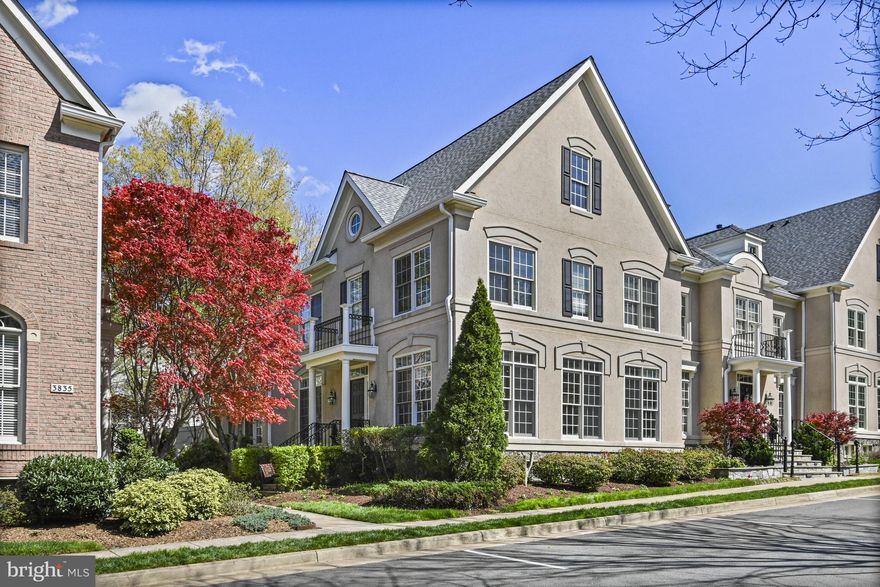 Welcome to this stunning end unit in the coveted Farrcroft Community, located in the heart of the City of Fairfax. This beautiful townhome offers the perfect blend of luxury, comfort, and elegance. Step inside to discover a home filled with natural light, beginning with a formal living and dining room enhanced by rich wood floors that flow seamlessly through the main level. The spacious family room boasts a cozy fireplace and soaring two-story ceilings, creating the perfect setting for relaxing or entertaining guests. The chef-inspired kitchen features ample storage, generous counter space, a spacious island, and top-of-the-line appliances, including a built-in Miele coffee/espresso maker. A bright and airy breakfast nook overlooks the beautifully landscaped courtyard. The wood floors continue upstairs with the luxurious owner’s suite serving as a personal retreat. It features a cozy sitting area, a tray ceiling, and an expansive dressing room with custom cabinetry. The spa-like en-suite bath offers a soaking tub, an oversized shower, and dual vanities, creating a serene oasis. Secondary bedrooms are equally impressive with large closets. One bedroom boasts a private en-suite bath, offering privacy and convenience for family and guests, while a Jack & Jill bath joins the other two bedrooms. The lower level is an entertainer’s dream, featuring an expansive recreation room, a bonus room perfect for a media or exercise space, two large storage rooms, and a full bathroom. Step outside to your private brick courtyard—an inviting outdoor space perfect for dining al fresco or unwinding after a busy day. The two-car garage, located at the rear of the home, provides secure parking and additional storage. Enjoy the exclusive amenities of the Farrcroft Community, including two playgrounds, a walking trail, and a swimming pool. With easy access to shopping, dining, and major commuter routes, this home offers the ideal combination of convenience and luxury living.