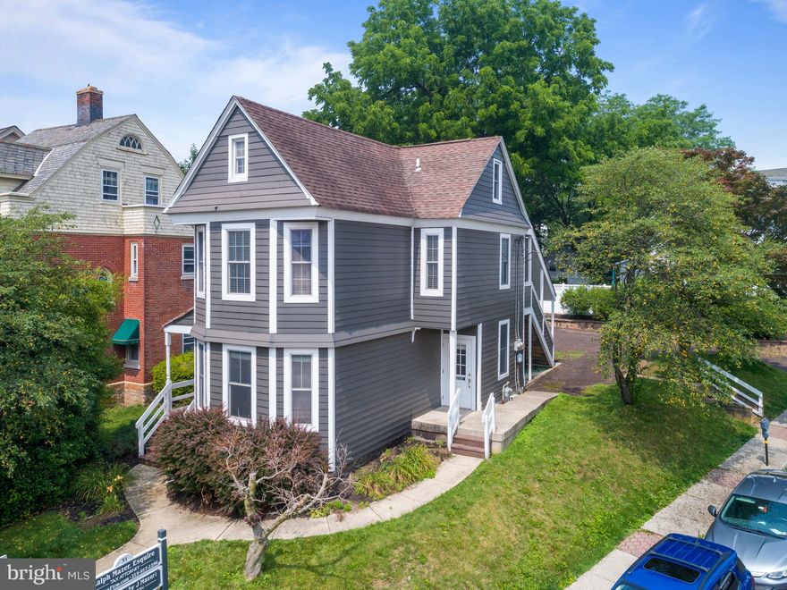 Charming Victorian style home in the Historic District of Doylestown Borough. The CC zoning district, in which this property lay, has many permitted uses.  Professional office, medical office, retail store, and the list goes on. The best use may be "Dwelling in Combination” or "Home Occupation". This is because a single family home, on its own, is not a permitted use.  An example of Dwelling in Combination would be to have a professional office on part of the first floor with its own entrance, separate from the dwelling. The remaining first floor and all upper floors can then be used as a home. So…"Work from home!" in the heart of D-Town! Walk for your morning coffee, stroll to the County Theater, shops, restaurants and museums. Have to go into Philly twice a week? Walk to the Doylestown train station. Four off street parking spaces. Currently set up and recently used as a professional office. There are requirements to the Dwelling In Combination use as well as complying with the Historic District. Please check with the zoning code online at: The Borough of Doylestown. Go to the Government tab and then Departments, then the Building and Zoning link then Zoning information link.
