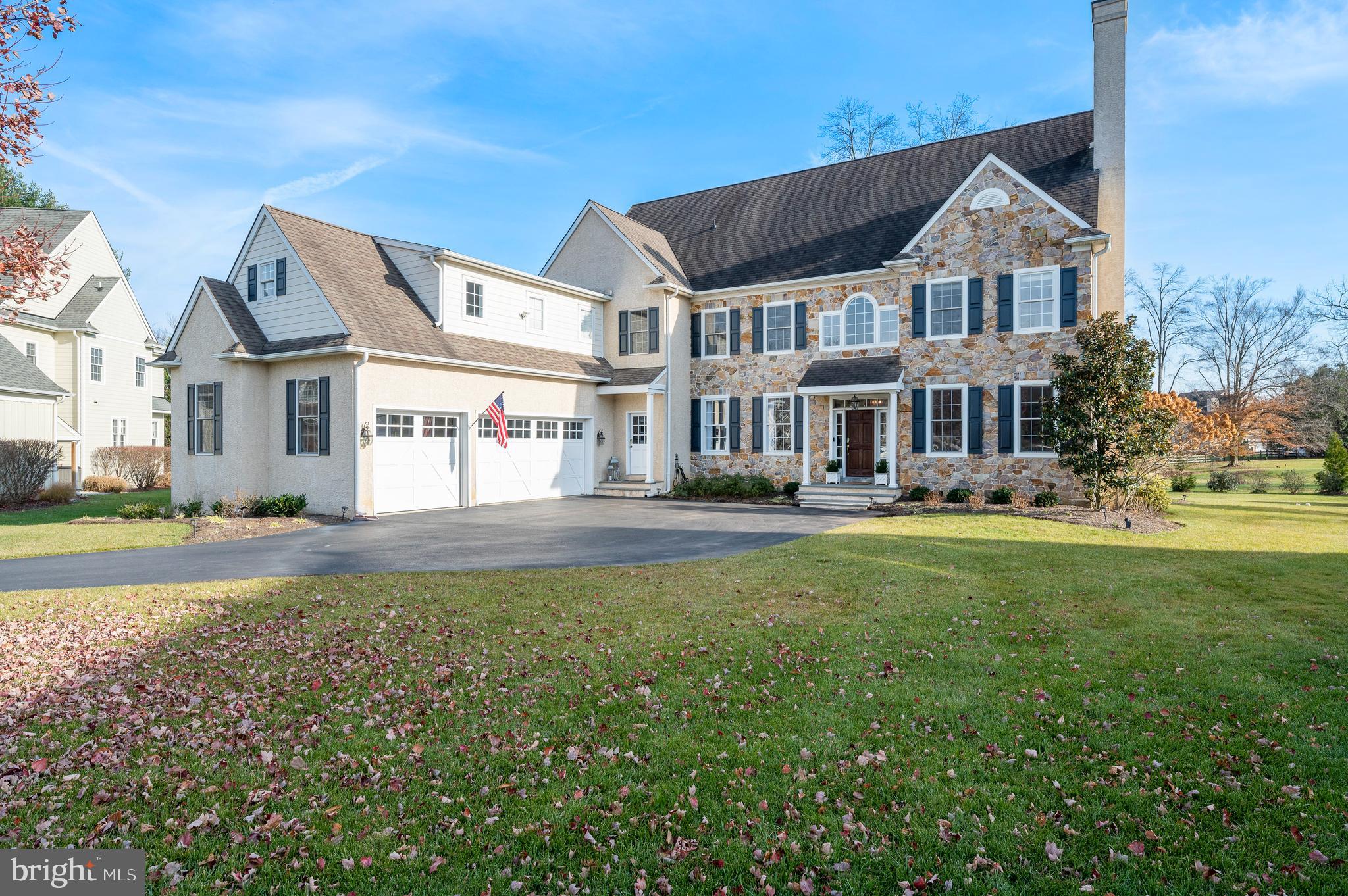 Better than new construction! Paolino-built classic center hall Colonial home on an exceptional lot in one of the best locations on Philadelphia's Main Line. This spacious Berwyn property has it all and is conveniently situated between the Tredyffrin Easttown school district's Conestoga High School and the Episcopal Academy. It also boasts the best lot in its cul-de-sac neighborhood, backing to a vista of natural preservation land and with completely private unobstructed views of rolling hills. Enjoy the peace and serenity from the private stone patio surrounded by lovely gardens, extensively landscaped in the past 12 months with 3 seasons of flowering perennials, koi pond and mature plantings. This 6 BR, 5 + 2 1/2 bath home delivers the tried and true floor plan that works well for so many of today's busy buyers. 

Amenities include both formal LR with fireplace & formal DR, first floor office, open floor plan with Kitchen/Great room with vaulted ceiling and a two story stone fireplace, Chef's kitchen with large center island, double wall ovens, 5 burner cooktop, Sub-zero refrigerator and butler’s pantry adjacent to DR, walk-in pantry, a formal powder room, as well as a mudroom powder room, and both front and back foyers and staircases. There is a 3 + car attached garage and a full partially finished lower level that only newer construction can deliver. This is a 3 story home with a finished attic: bonus family room or au pair suite with full bath. The second floor has a dreamy large main suite with sitting room, tray ceiling, double walk-in closets and sumptuous travertine master bath. All the additional bedrooms are spacious with ample closets. Two bedrooms are en-suite with private bathrooms and two bedrooms share a bath Jack & Jill style. This home was fully stucco tested by Toni Gervasi with State Wide Stucco less than 18 months ago with no material issues identified requiring repair, and all stucco moisture levels found to be within range, (full report available) and also reviewed a year ago for home insurance purposes with no issues identified. The home had a full home security/fire alarm system (including remote door and garage access and entry camera) installed in September 2020 and a new hot water heater installed in February 2021. This is a well maintained, dream home, freshly painted, with new light fixtures, and ready for its next family to enjoy!