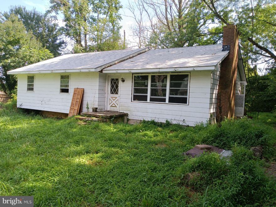 Rancher 3 Bedrooms, 1.5 Baths. Fireplace, Hardwood in living room and bedrooms. Full block basement with walkout stairs. Investment property.  Two lots, 1.03 acreage. Home needs renovated. Home has a new front living rm window and new roof. Home has a lot of potential. Close to downtown Shepherdstown. Selling AS IS!
