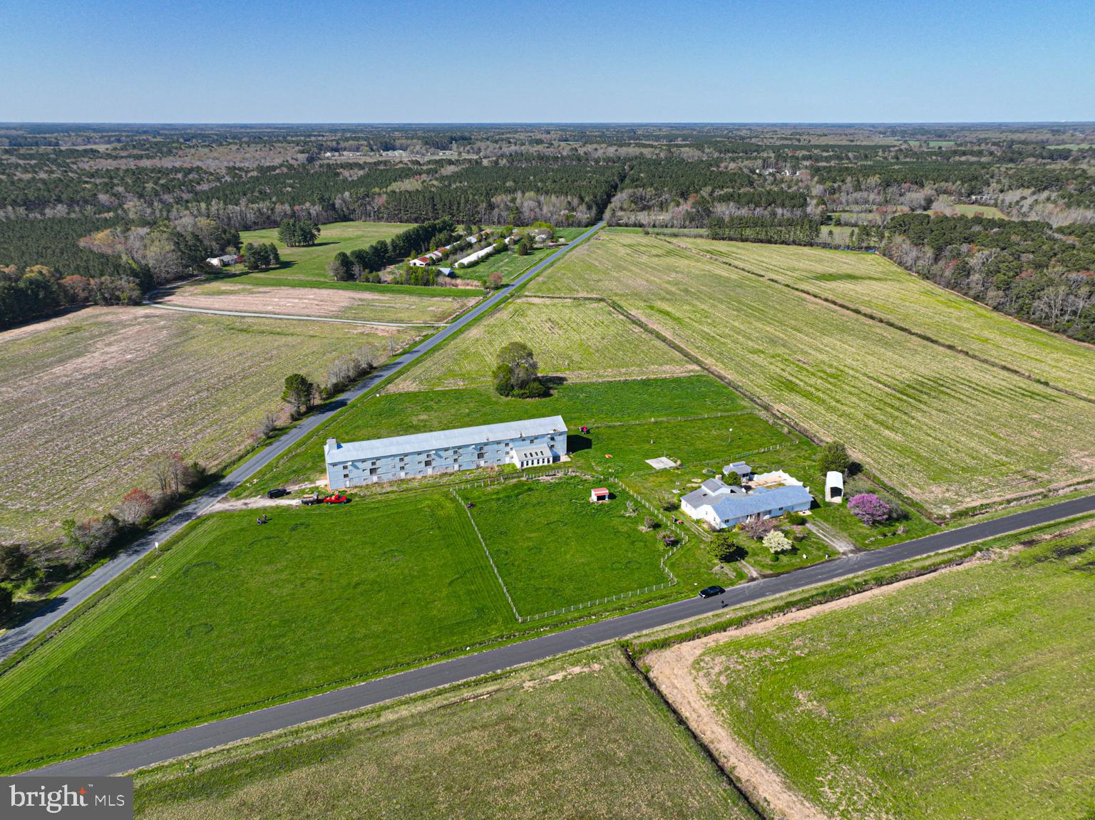 The first Buyers farm settlement did not go through so now this farm is back on the market!! The possibilities are endless here with this 40 acre property. Recently used as a working farm with horses, cows, chickens- growing hay and corn-All kinds of herbs and fruit trees. You can continue to do that OR you can( with approved perk tests) subdivide the property for keeping your family close by!! SO Convenient: Not far off of Rt 50 and near Wor Wic Community College, Purdue Stadium and Salisbury Airport too. Plenty of road frontage on both Arvey Roads and Longridge Roads. The triple decker chicken house has a concrete floor and has 7 horse stalls in it and a tack area, turn around area and then double all of that for more storage! The house itself boast over 2200 square feet of living area and WOW we are talking gourmet kitchen!!! Viking gas appliances, grill tops, ovens, even a prep kitchen that just makes your head spin!! SO much cabinet space- you would have fun at the kitchen store trying to fill it all up!! Wood floors. Lots of beautiful windows to enjoy the farm. This is a property that you just have to check out and then make your own!!!Feel the need to get away and meditate for a bit? There is a small cabin (with no facilities) back in the woods to venture to when life gets to be too much.. This property has it all.
