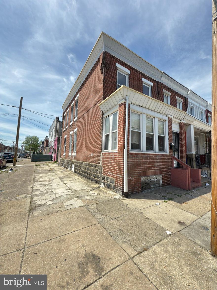 Investor alert! This 3-bedroom, 2-bathroom end-unit rowhome offers 1,120 sq ft of opportunity in Southwest Philadelphia. Recently gutted and ready for your vision, this property is a blank canvas for a full renovation. Perfect for cash or hard money buyers.  No financing offers will be considered, and the sale will be strictly as-is, where-is! Great potential for a flip or long-term rental. Bring your contractor and your imagination!  Do not give the access code to your clients. Showings are being monitored.