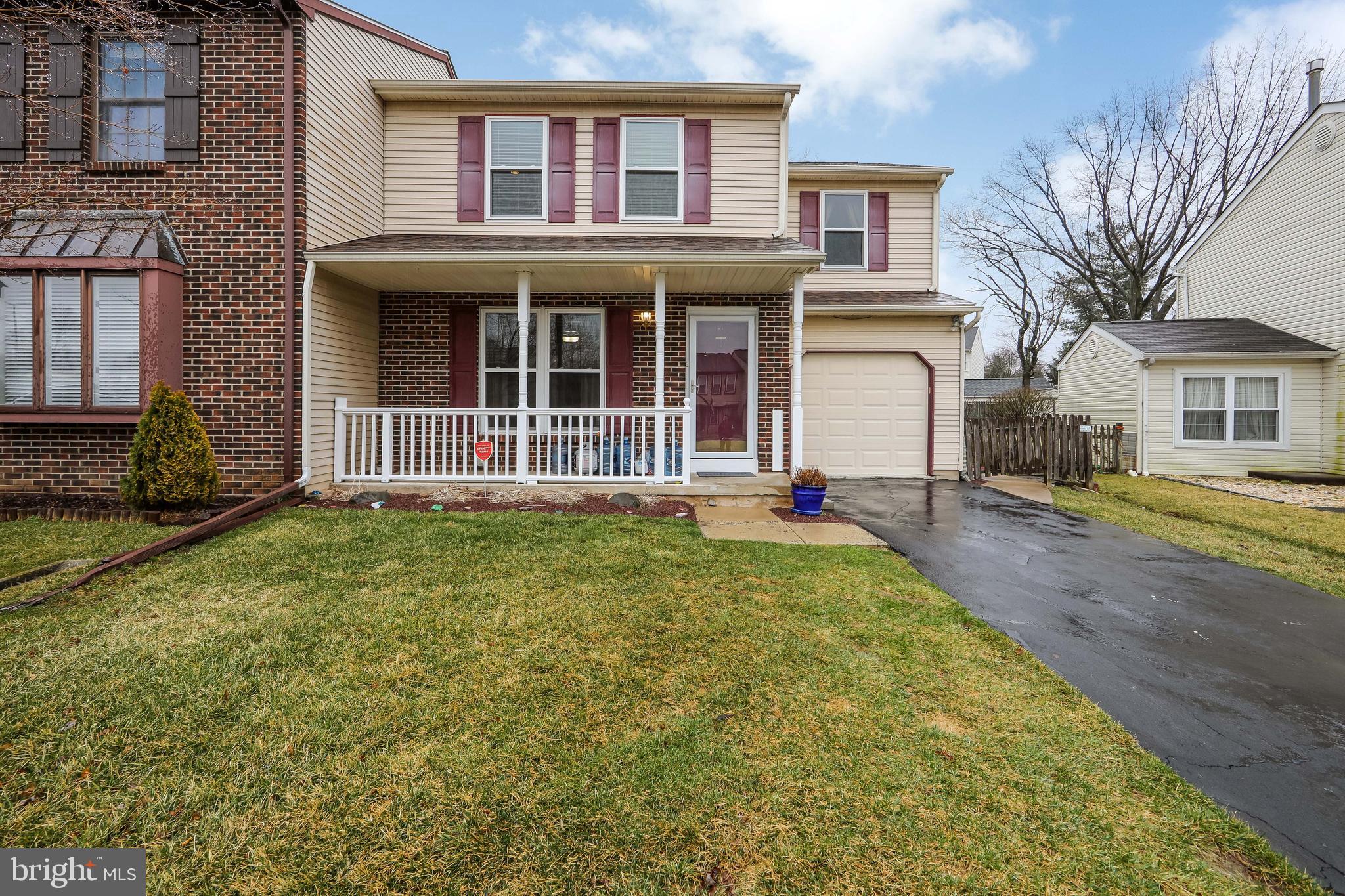 Now available in Wynmere is this well taken care of end townhome!  Enter into the huge open living room with plenty of natural lighting! Living room leads into the dining room and from the dining room goes into the kitchen.  Kitchen has new cabinets and countertops, stainless and white appliances.  Off the kitchen is an additional living space with a fireplace for those cold nights!  Back door leads out to a huge deck , perfect for BBQ's , or just relaxing in the summer sun!  Large backyard with playset and shed! Upstairs are 3 nice size bedrooms all with closets.  Basement is perfect for storage, work out area, play area , or a hobby area.  This home won't last long!  Make your appointment today!