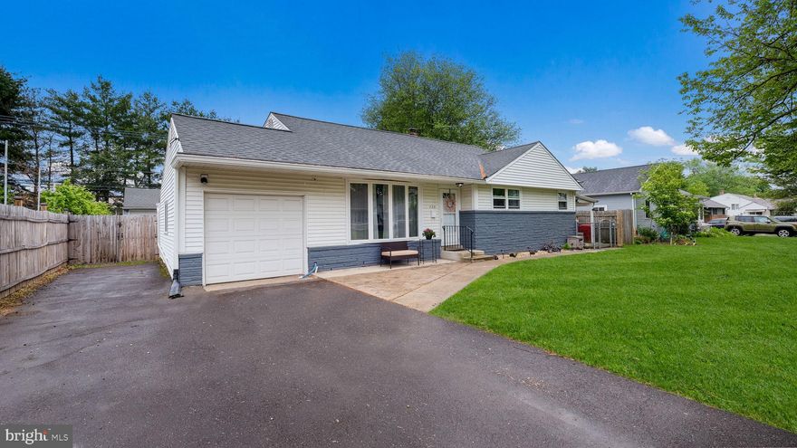 Just reduced!!  Move-in ready— with the look of a rancher but is a Split Level  blends comfort, functionality, and standout outdoor features. The freshly painted brick exterior is sealed and waterproofed for long-lasting curb appeal. Step out from the kitchen onto a cement patio with a pergola—fully fenced and perfect for pets, with space to convert into a Florida room. Enjoy summer days by the above-ground pool with expansive decking, or relax in the grassy yard complete with a charming 8’ x 8’ tree house and two storage sheds (Amish-built and metal).  Through a gated privacy fence drive  onto the extra-wide stone driveway to your over sized detached 2-car garage; ideal for the car enthusiasts or contractor. Garage includes electric service, built-in workbenches, and dual lofts. Separate from the garage is a spacious rear workshop with separate side and back entrance—ideal for hobbies, woodworking or projects. Well lit and thoughtfully organized, this dedicated space offers the ideal blend of functionality without sacrificing garage space. Interior of the home features an updated kitchen with stainless steel appliances. New laminate flooring flows throughout the living, dining, and all three upper level bedrooms. Freshly painted throughout with all neutral colors.  The finished lower level adds a fourth bedroom with double closet door; room can be used as a playroom/famiy room with access panel to huge crawl space. In addition there is open space currently used as office area. Remodeled powder room and laundry room also on lower level.  The  2nd floor features a spacious walk-up attic with true staircase access, concealed behind hallway door; floored with electrical outlet and lights.  Additional highlights include exterior transfer box for future whole-house generator;  whole house fan, efficient gas heat/central air, stamped concrete front patio, updated windows, new gutters, and more—making this a truly wonderful place to call home!