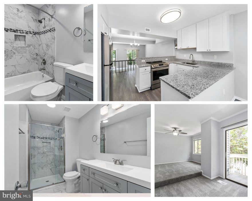 Make this Beautifully Updated 3 Bed/2.5 Bath Townhouse Your New Home. Completely Renovated Top to Bottom! Kitchen wall was removed to create an Open Concept First Floor with a Breakfast Bar off the Dining Room. The Eat-in Kitchen Boasts Granite Countertops with Lots of Prep Space, Stainless Steel Appliances, an LG SmartThink Wifi controllable Stove with Convection Oven and LG SmartThink 3-Rack Dishwasher. The Living Room has Recessed Lightning and Balcony with a Tree View. The Expansive Owner’s Suite has its own Private Balcony, Walk-in Closet, additional Closet Space and an Expanded Bathroom. All Windows and Sliding Glass Doors were Replaced in 2022. Assigned Parking right in front and Plenty of Visitor Parking. Close to FFX County Pkwy, I-95, I-495 & Ft Belvoir.