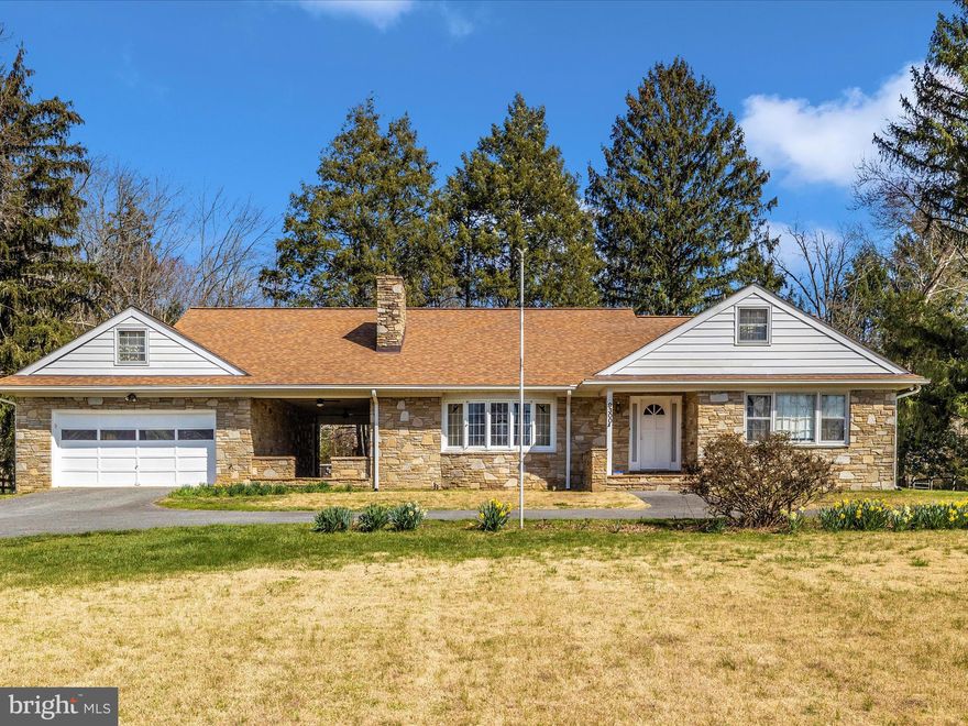 Lovely stone house with classic character on 4 acres with a 4-stall horse barn, riding arena and paddocks!  Perched atop a cresting hill with a circular driveway to navigate a truck and trailer or guests with ample parking, this country home has it all!  With 2 bedrooms, 1 full bath and 2 half baths, there is room to expand on the 2nd floor and lower level.  Create rec room/playroom/theatre space or design a work from home office or school room = there is plenty of room to have it all! The hardwoods are absolutely gorgeous throughout as they were just refinished in March of 2024.  A lovely country eat in kitchen with new appliances is centrally located in the heart of the home.  A formal dining room/living room or study is situated between the large family room and kitchen.  The family room features a stone hearth and woodburning fireplace that is most certainly a timeless focal point.  Outside, you will appreciate a chicken townhouse, an equipment shed, raised garden beds, grape growing vines, the wrap around driveway and a 2-car garage.  The property is surrounded by large mature trees allowing you to enjoy the sounds of soft sway and appreciation for the privacy they provide.  Gorgeous perennials are just beginning to bloom in all of the beds.   A breezeway with overhead lighted ceiling fans makes for a wonderful picnic spot, reading nook and enjoyable entertaining space.  The laundry center is in the canning kitchen, just off the garage and on the main level.   Everything is so accessible and usable that a homesteader is sure to fall in love!   A 4-stall horse barn with connected turnout & grass riding ring is perfect for equestrian enthusiasts as this special home is minutes from Woodstock Inn, surrounded by Patapsco State Park and The Maryland League of Horsemen and is a short drive from the Howard County Fairgrounds.  We think you will appreciate the meticulous care and renovations here on Dogwood and welcome you to schedule your visit as soon as possible.   The list of updates is available in agent remarks and our team kindly asks that shoes be removed and or covered as the hardwoods were literally just refinished.