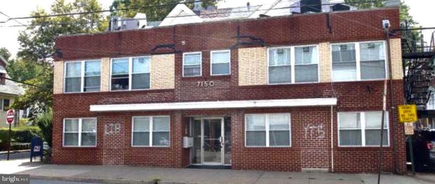 All offers must be in writing! 
This property is also known as 7150 Chestnut St and is considered as a commercial property because if its 5 units,
Rarely will you find an opportunity to own a 10 Bedroom ,5 Bath, positive income producing apartment building in an area so close to 69th St Transportation, shopping, restaurants, grocery stores and eateries and close to everything Upper Darby has to offer!
This property offers (5)   2 Bedroom 1 bath units with living area and full kitchen.
First floor has  two, 2 bedroom  units, climb the stairs to second floor which you will see three doors , to the left the right are second floor  2 bedroom units  and the middle door leads to a third floor 2 bedroom  unit
The main level offers utility room with coin operated laundry.
The roof is new, and all units have separate utilities.
This is a GREAT opportunity for continued rentals!
Make your appointment today!
Coin operated laundry facilities in basement generates approximately $150 monthly