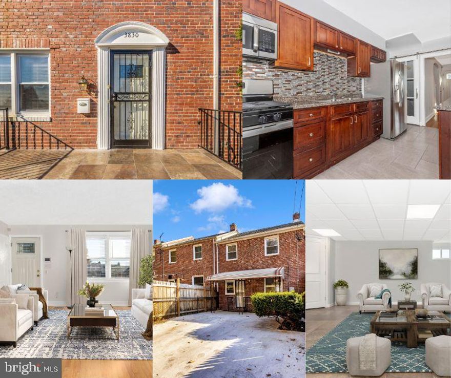 Captivating, beautifully upgraded home in Ednor Gardens. The home boasts many NEW features, including a new Goodman furnace, electric panel, heat pump in the attic, central air, and windows in the living room, dining room, master bedroom, and clubroom. The kitchen is modern with stainless steel appliances, multiple cabinets, a double sink, a ceramic floor, and ceramic backsplash. Hardwood floors are on 2 levels and there is new carpeting on the second level and stairs leading to the second floor. A functional barn door leads to the clubroom with ceramic tile floor, cedar closet, powder room, and access to the rear yard. There is a floored attic with light. There's a thermostat on the first and second floors. There is a paved yard for parking with an awning and a front porch with ceramic tile and railing.