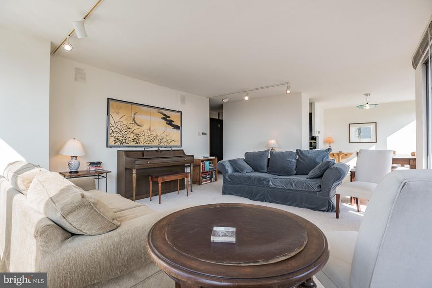 Contemporary two bedroom, two bathroom with a private balcony overlooking Rittenhouse Square on a high floor of The Dorchester! This spacious two bedroom offers light-filled rooms, great entertaining space and gorgeous views of Rittenhouse Square. Enter into the light-filled great room offering many walls of windows and access to an upgraded private balcony. Located off of the dining room, there is a sleek kitchen with black cabinetry. The luxurious master suite enjoys amazing custom closet space and an ensuite bathroom with an oversized single vanity and glass enclosed shower/tub. The guest bedroom enjoys a wall closet and nearby full hall bathroom with a single vanity and glass enclosed stall shower. Both baths offer contemporary tilework. Residents of The Dorchester enjoy a 24-hour doorman, fitness center, all utilities, and basic cable for TV. There is a garage and rooftop pool available for additional fees. VIDEO TOUR: https://www.youtube.com/watch?v=VHhDgNvjyII