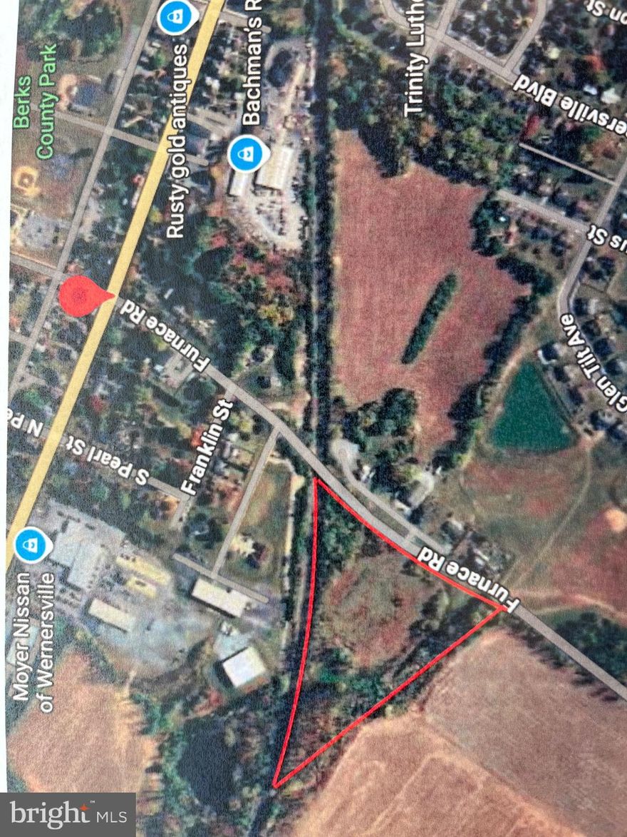 Discover an exceptional opportunity to build on this expansive 6.86 acre parcel at 0 Furnace Road, Wernersville, PA. Nestled in scenic South Heidelberg Township, this level site offers multiple development possibilities—from a private estate to a multi-family or assisted-living project. Conceptual plans exist; there is growing regional demand in this sector. Utilities are available nearby; ideal frontage for driveways or development access.

Tax ID 51-4366-09-26-1827 is 6.86 acres. Also included in this listing is an additional 2.13 acres, with tax ID 51-4366-09-17-4184. Total is 8.99 acres.

Please contact the Listing Agents for additional information on this site.