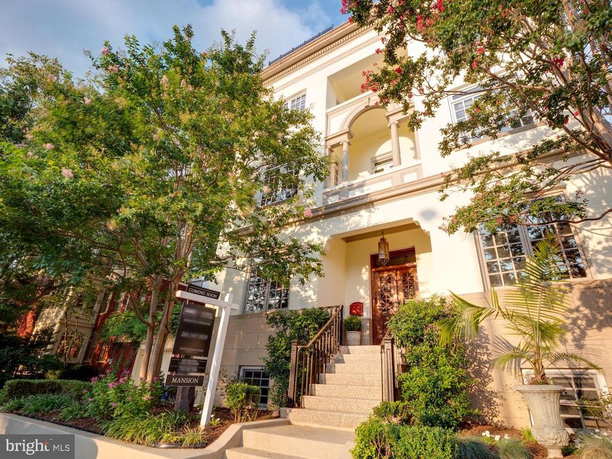 A rare opportunity to own an extraordinary 6,800+ sq. ft. single family home in a prime Logan Circle location!   Constructed in 1947 as a rectory for St. Augustine's church, this historic property is now one of Logan Circle's largest private homes.  The Renaissance Revival facade is as impressive as it is unique.  The main level features a formal entry and stair hall with dual salons to one side and dining and kitchen on the other.  Sporting travertine marble floors, original woodwork and tall ceilings, this level provides the ideal flow for large-scale entertaining.  The chef's kitchen features professional-grade cooking and refrigeration plus a sunny breakfast room.  French doors lead from the rear salon to the stone-paved terrace and garden plus tandem parking for 2 cars.  The palatial owner's suite occupies half of the second level.  With abundant natural light and a sybaritic en-suite bathroom, it is pure sanctuary.  Two additional bedrooms, one bathroom plus a grand west-facing balcony round out this level.  The third level features five bedrooms and three bathrooms.  Perhaps the most interesting feature of this home is the roof-top deck- this expansive space offers 360 degree views of the city and its monuments!  Down below, on the terrace level, you'll find an independent two bedroom, two bathroom dwelling that has a strong rental history.  This peerless property sits only one block to the 14th Street corridor and a short stroll to Dupont Circle and the U Street corridor.  Walk to the White House in 15 minutes!  Unique in every way and ready for its next chapter.