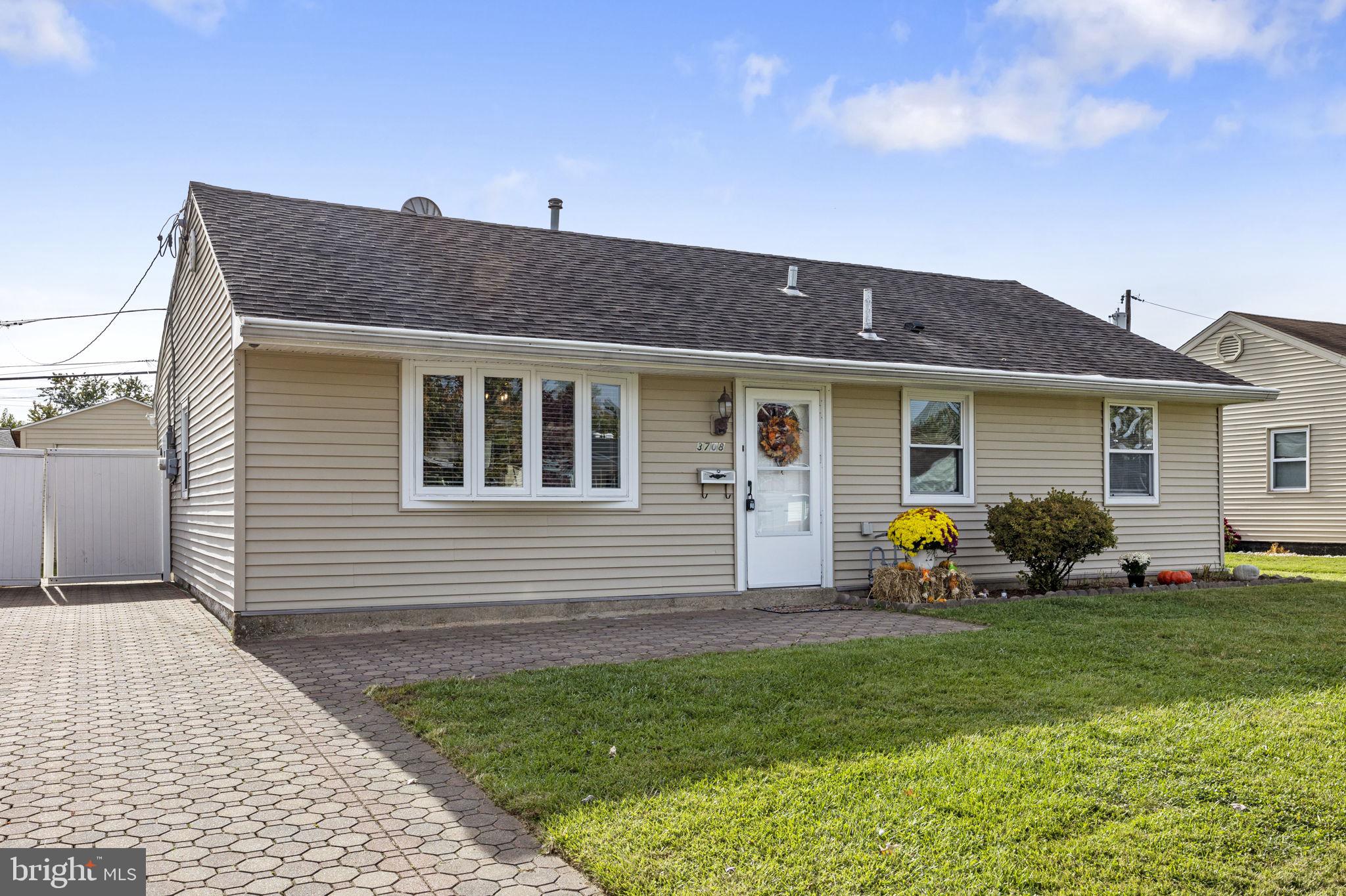 Fall in love with this charming remodeled and upgraded Ranch home!  Beautifully renovated 4 bedroom and 2 full bathroom home with Proper Permits. New HVAC System (2022), New Water Heater(2022), Newer Roof & Gutters(2017).  The house is freshly painted throughout and well cared for.  Natural Gas Heating & Cooking! Low utility bills!
As you walk in to a lovely living room, plenty of natural light and a natural gas fire place welcome you. The living room leads to the eat in kitchen with highest quality custom made cabinets and granite counter tops, and recessed lighting. Down the hall from the living room, you will find three bedrooms and a full bathroom with fully tiled to the ceiling and a bathtub.  Right off the kitchen, the large master bedroom with a private full-bathroom and glass double door that leads out to a fenced-in backyard. In the backyard, there is a covered patio area, a shed and a 5-year-old storage space that can easily be converted into a garage. The good-sized backyard is perfect for family gatherings and fun, and offers plenty of space for the little ones to run around and play.
Conveniently located close to major highways, shopping centers, malls and Parx Casino.  Excellent condition, rancher waiting for its new owners! Welcome home!