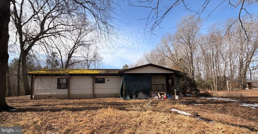 9.21 acres located in King George County, VA. Property includes an existing singlewide residence and is being sold strictly as is, where is, with no warranties or representations by the seller or Special Commissioner. Contract is subject to court approval. Property may have subdivision potential for up to four lots, however all subdivision feasibility, zoning, approvals, and requirements must be independently verified by the buyer. Conveniently located on the west side of King George, within minutes of Fredericksburg with easy access to nearby VRE stations, I-95, Dahlgren, Fort A.P. Hill, Quantico, and the Harry Nice Bridge, offering an ideal location for commuters. All listing information, including but not limited to acreage, improvements, zoning, subdivision potential, and permitted uses, is not guaranteed and must be verified by the buyer. Offers will not be reviewed until after 3/2/2026.