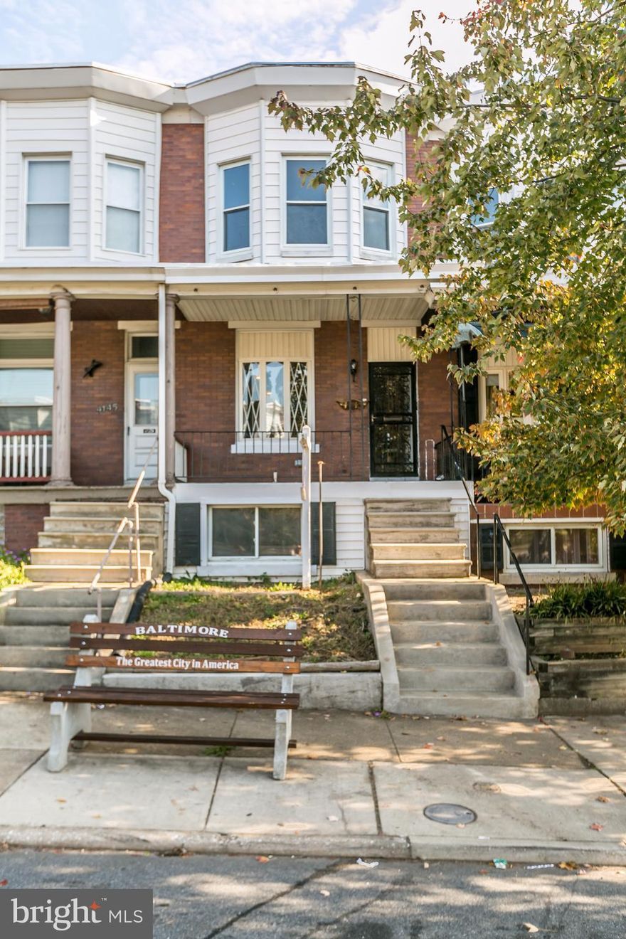 Hot location close to major routes, just West of the new Rotunda, blocks from 36th St. Hampden & this renovation is move right in! New floors, HVAC, HWH, kitchen & appliances,bathrooms,paint,ceiling fans,plumbing, electric. Two full bedrooms upstairs each with own bath. Master has walk-thru closet & private bathroom. Large living spaces, basement is tall enough to have space for additional rooms.