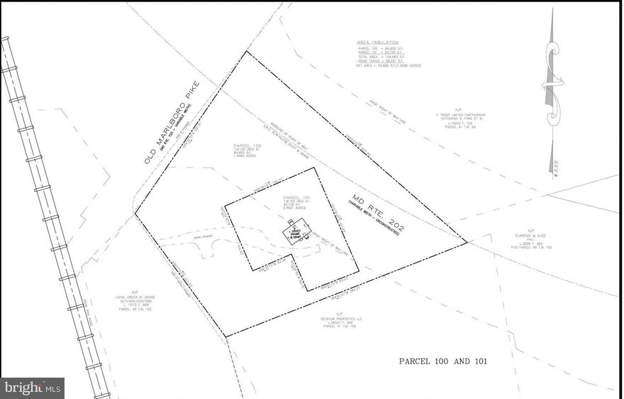 Two parcels available for sale. The subject property includes a 56,105 sq. ft. lot with an existing residence that is included in the purchase price. When combined, both parcels offer approximately 2 acres of land. This is an excellent location with strong potential for future use. Please contact the listing agent for additional details or with any questions. The other property address is 15115 Marlboro Pike Upper Marlboro.