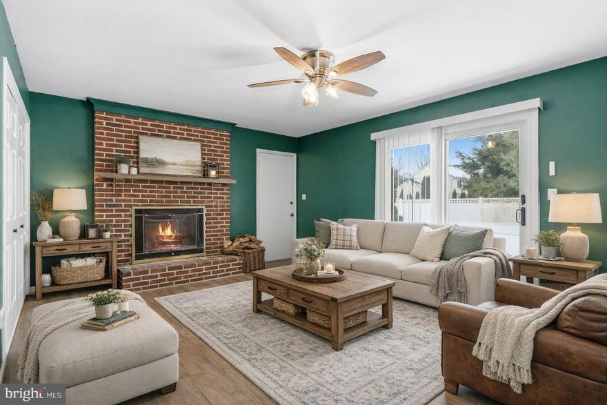 Well-maintained and move-in ready, this spacious two-story colonial sits on a beautiful corner lot in Hanover Township, offering nearly 0.6 acres of outdoor space. The welcoming center hall foyer opens to bright living areas filled with natural light. Enjoy a family room with a brick wood-burning fireplace and a new sliding door leading to the back patio—perfect for relaxing or entertaining. The primary suite offers plenty of space with a walk-in closet and private bath. Additional highlights include first-floor laundry, new gutter guards (2025), retractable awning (2023), roof replaced in 2010, paved driveway, and a full basement ready to be finished. Set on a great lot in a desirable location, this home combines space, comfort, and care—ready for its next chapter.